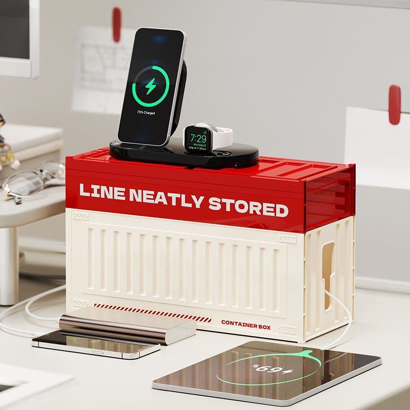 Power Strip Desk - ​​Cable Management Box - Power Strip