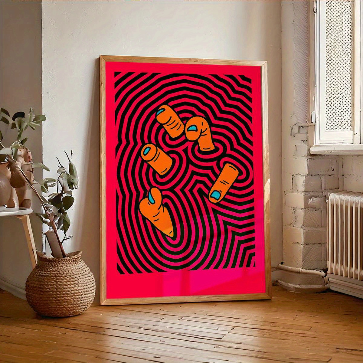 Home Office Minimalist - Modern Abstract Finger Art Posters Unframed