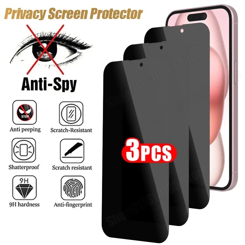 Monitor Privacy Screen - 3PCS Privacy Tempered Glass Anti-Spy Screen