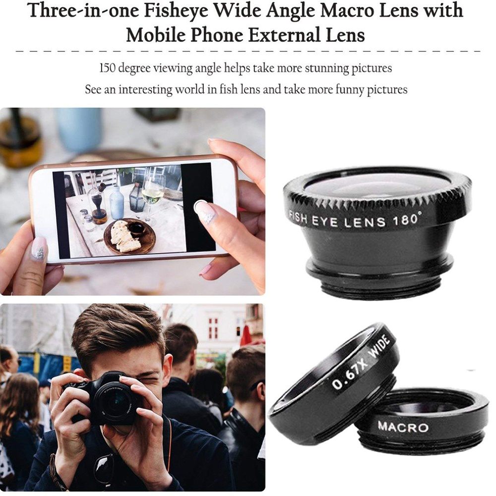 Universal 3 in 1 Fish Eye Lens - огляд і ціна Home Office Zoom