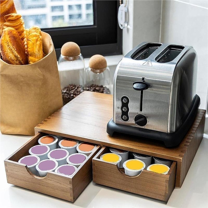 TFTP-Wooden Coffee Pod Storage - огляд і ціна Office Drawer Organizer