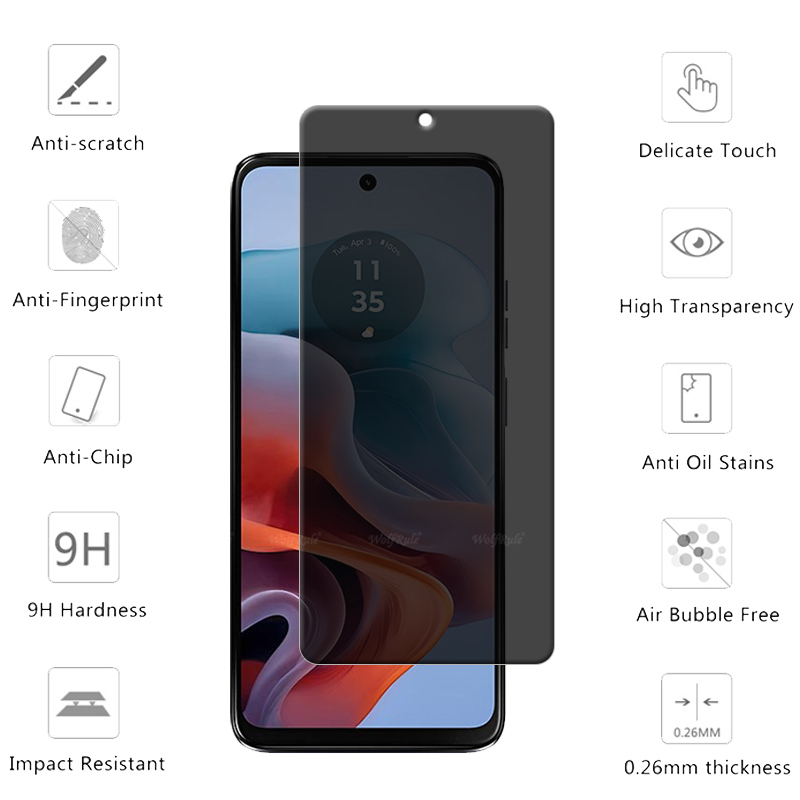 4Pcs For Moto G34 Glass Moto G - огляд і ціна Monitor Privacy Screen