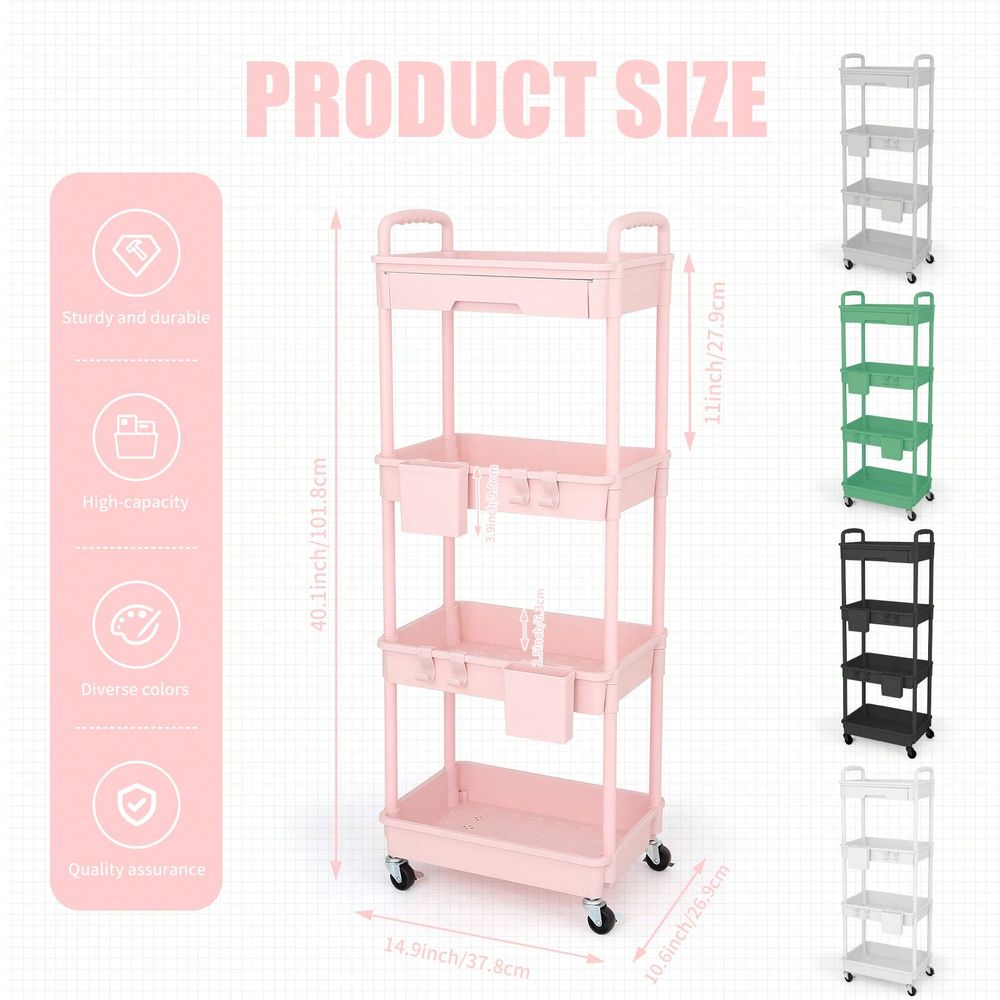 4 Tier Rolling Utility Cart Wi - огляд і ціна Office Drawer Organizer