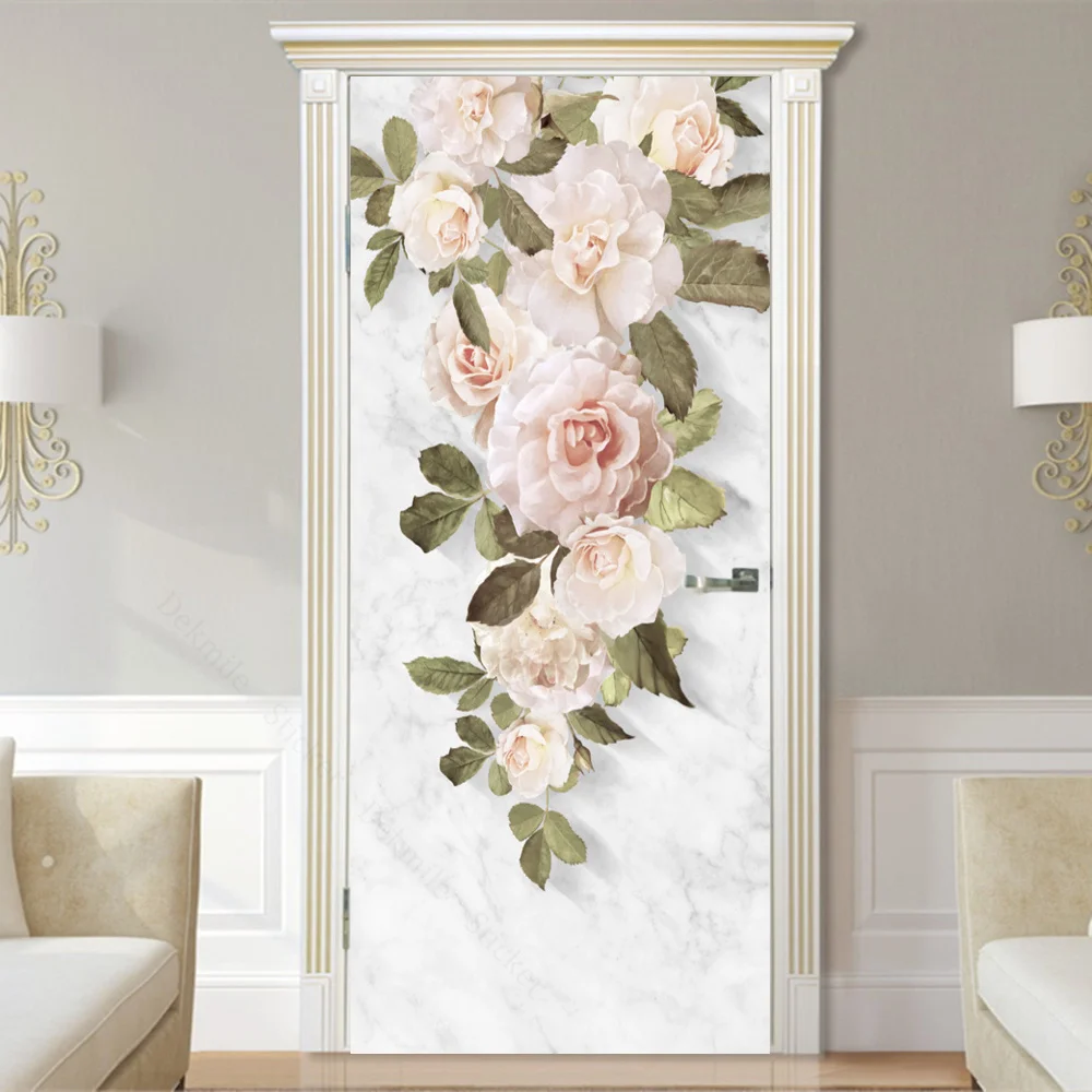 3D Door Sticker Leaf Plants Wa - огляд і ціна Home Office Wallpaper