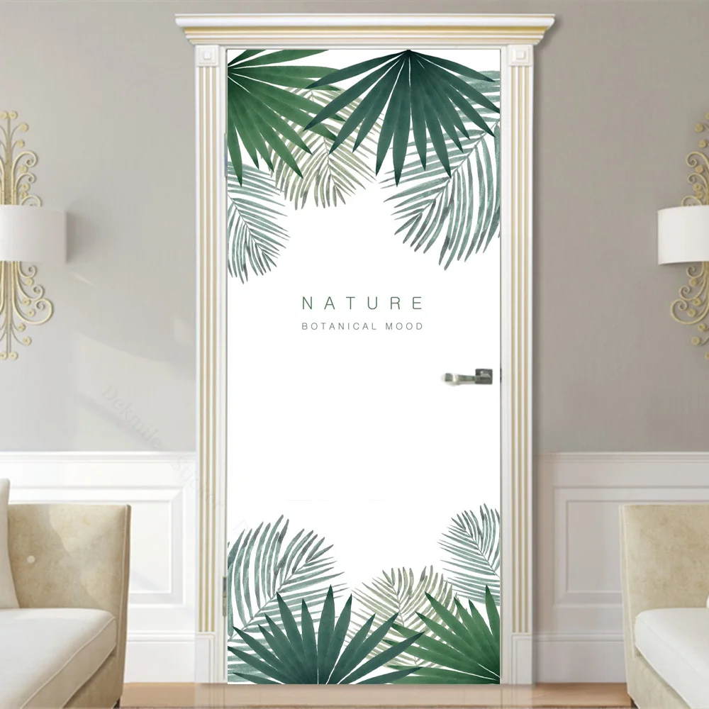 3D Door Sticker Leaf Plants Wa - огляд і ціна Home Office Wallpaper