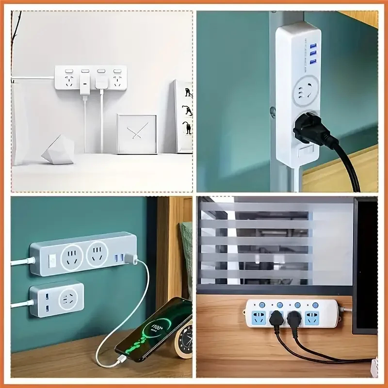 1/2/5/10PCS Self-Adhesive Desk - огляд і ціна Power Strip Desk