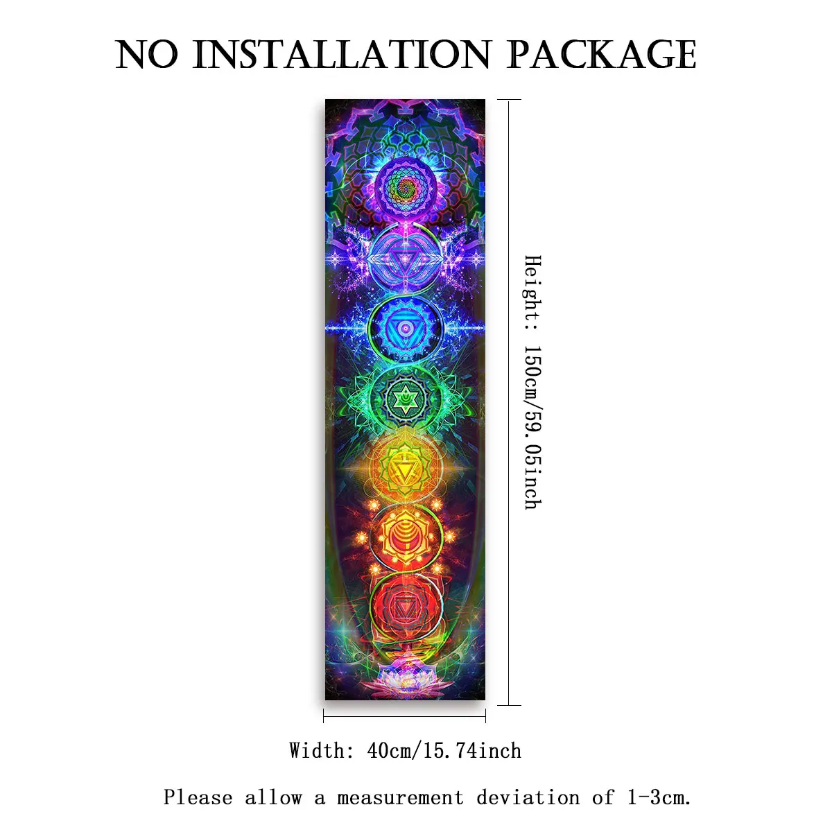 Colorful Chakra Wall Tapestry  - огляд і ціна Home Office Yoga Room