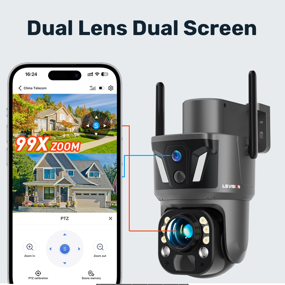 LS VISION 8MP 3-Lens Dual-Scre - огляд і ціна Home Office Zoom