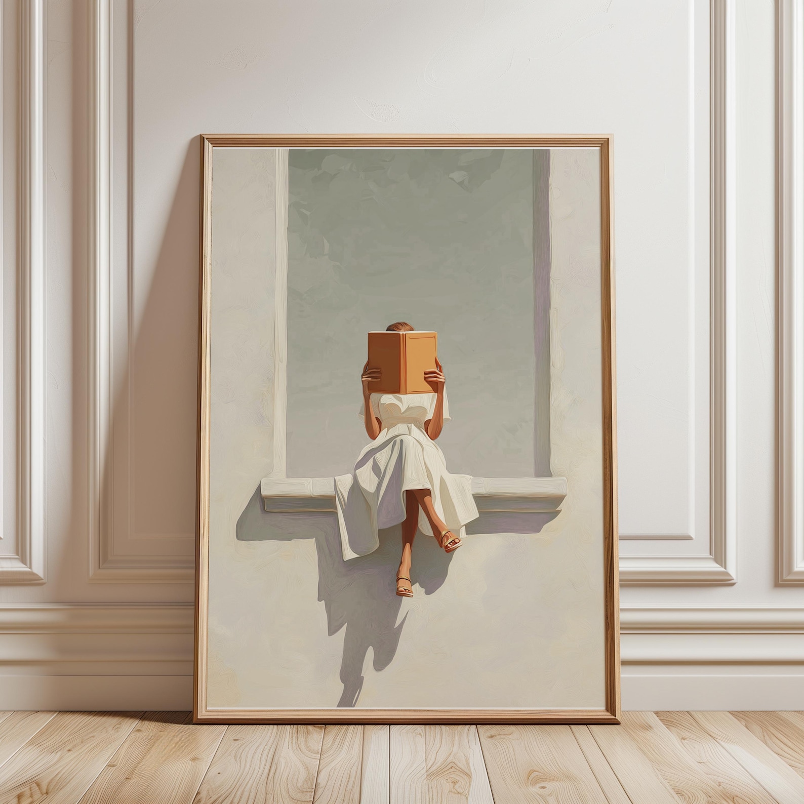 Modern Abstract Woman Reading  - огляд і ціна Home Office Minimalist