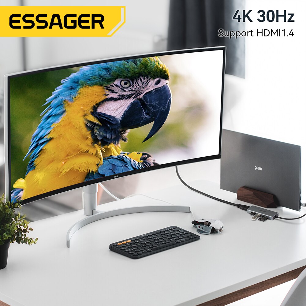 Essager 5 in 1 USB C HUB HDMI- - огляд і ціна Home Office For Mac