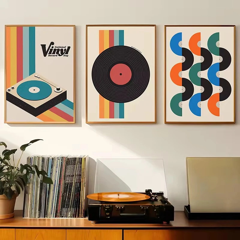 Mid Century Vinyl Record Canva - огляд і ціна Home Office Minimalist