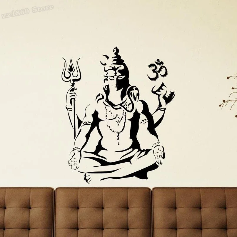 Shiva Wall Decal Lord Shiva Oh - огляд і ціна Home Office Yoga Room