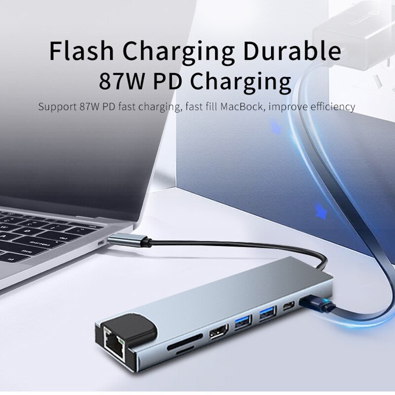 Usb 8 In 1 Type C 3 1 To 4k Hd - огляд і ціна Home Office For Mac