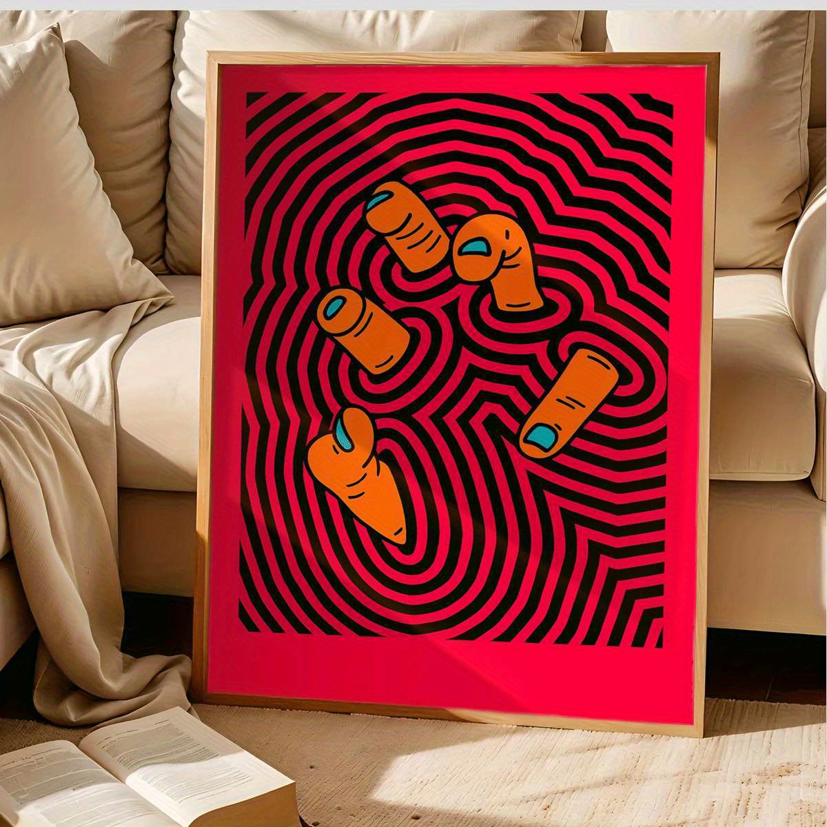Modern Abstract Finger Art Pos - огляд і ціна Home Office Minimalist