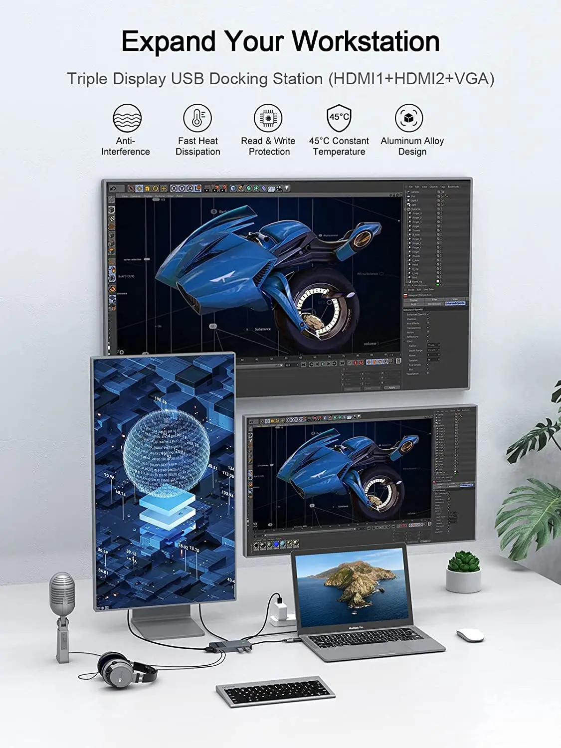 QGeeM USB 3.0 Docking Station, - огляд і ціна Home Office For Mac
