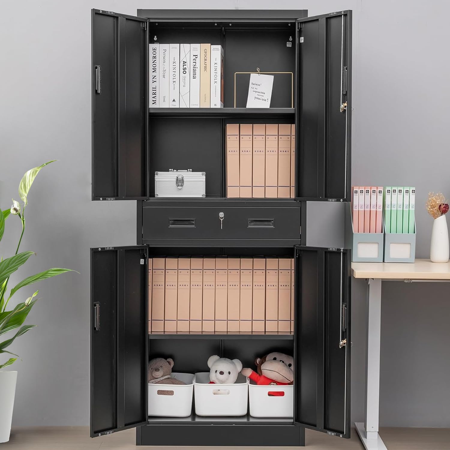 Tall Metal Storage Cabinet Wit - огляд і ціна Office Drawer Organizer