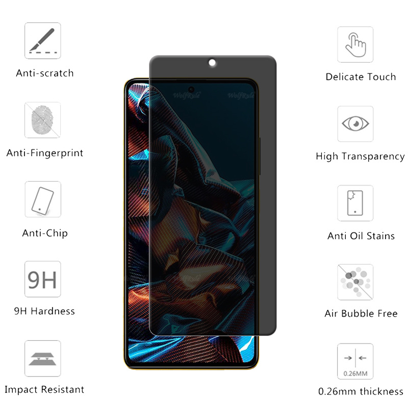 4Pcs For Poco X5 Pro Glass Xia - огляд і ціна Monitor Privacy Screen
