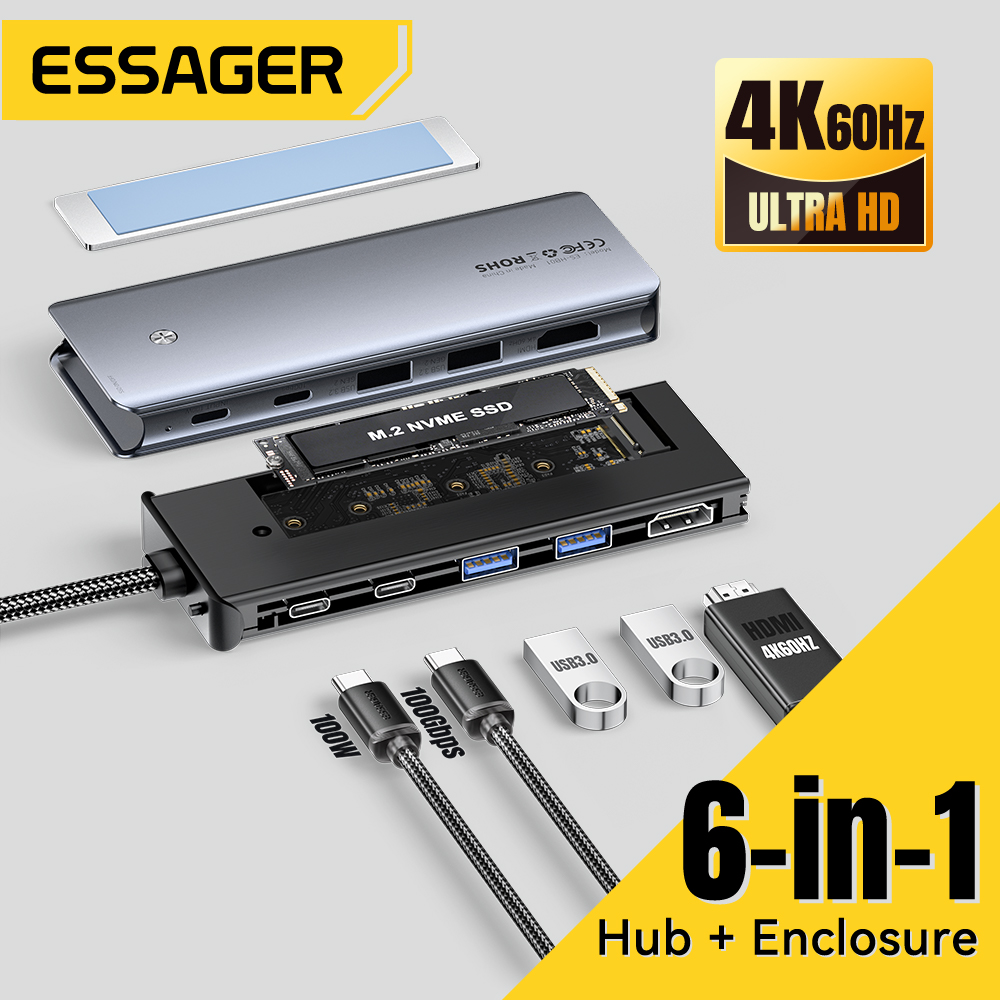 Essager USB C Hub With M.2 SSD - огляд і ціна Home Office For Mac
