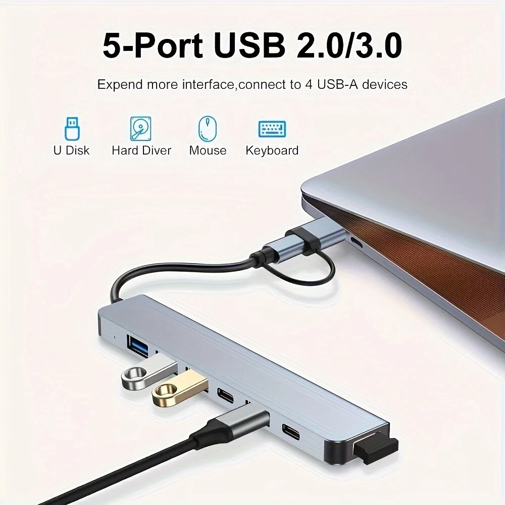 2 In 1 USB3.0 Hub 7 Port Type  - огляд і ціна Home Office For Mac