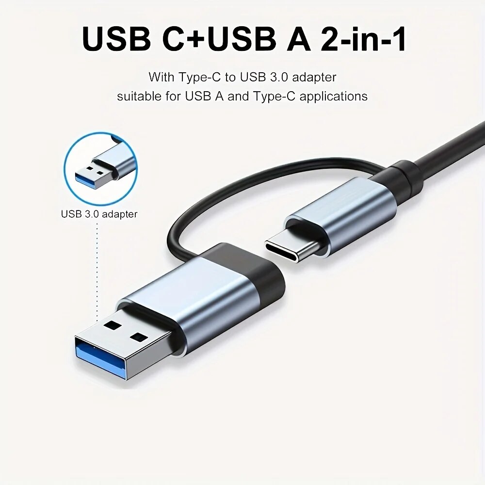2 In 1 USB3.0 Hub 7 Port Type  - огляд і ціна Home Office For Mac