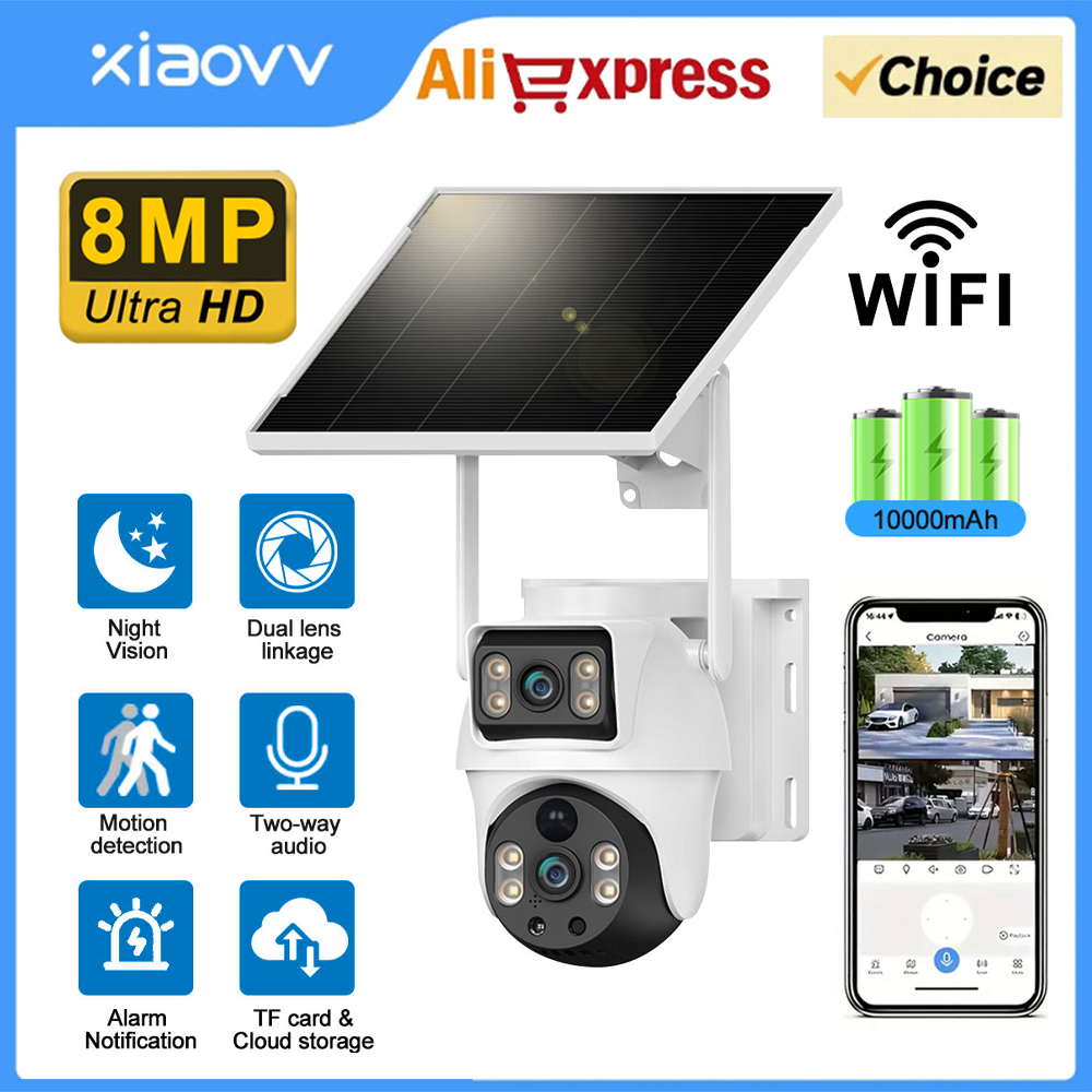WiFi Solar Camera Dual Lenses  - огляд і ціна Home Office Zoom