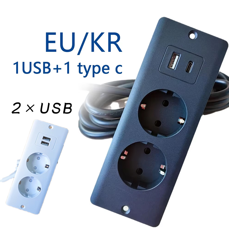 EU KR Table Recessed Sockets 2 - огляд і ціна Power Strip Desk