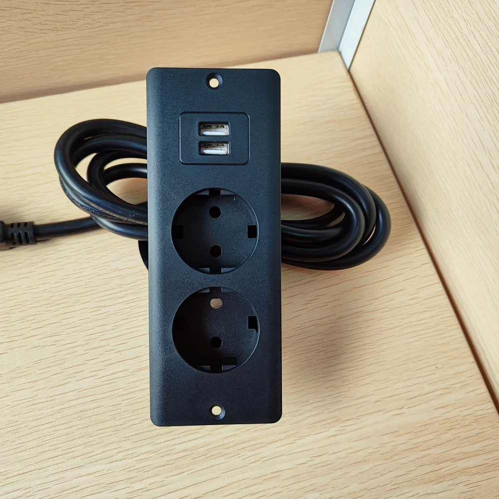 EU KR Table Recessed Sockets 2 - огляд і ціна Power Strip Desk