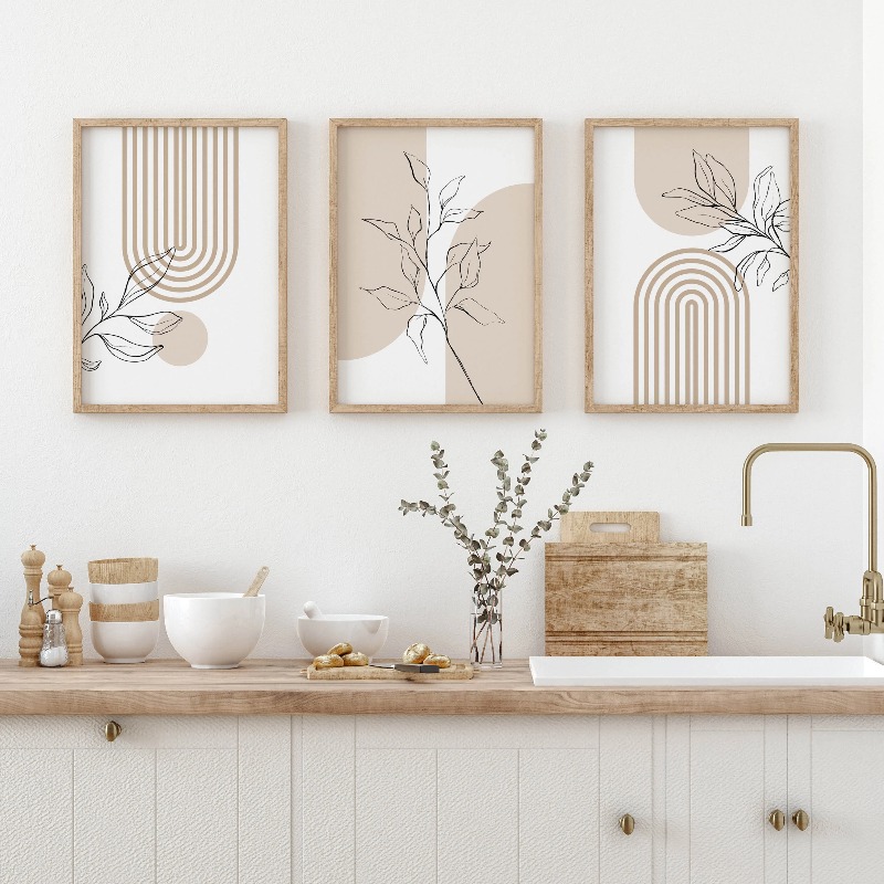 Neutral Wall Art Prints for Mo - огляд і ціна Home Office Minimalist