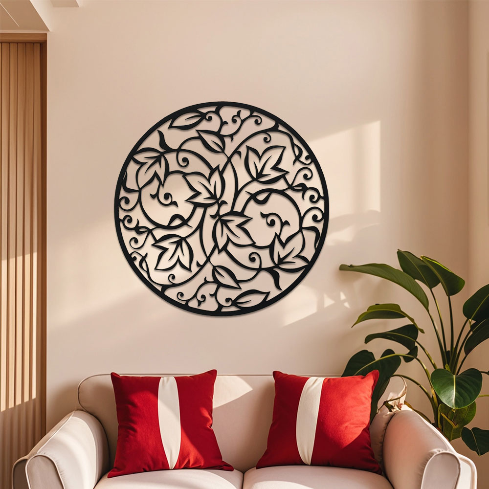 Elegant Black Metal Mandala Wa - огляд і ціна Home Office Yoga Room