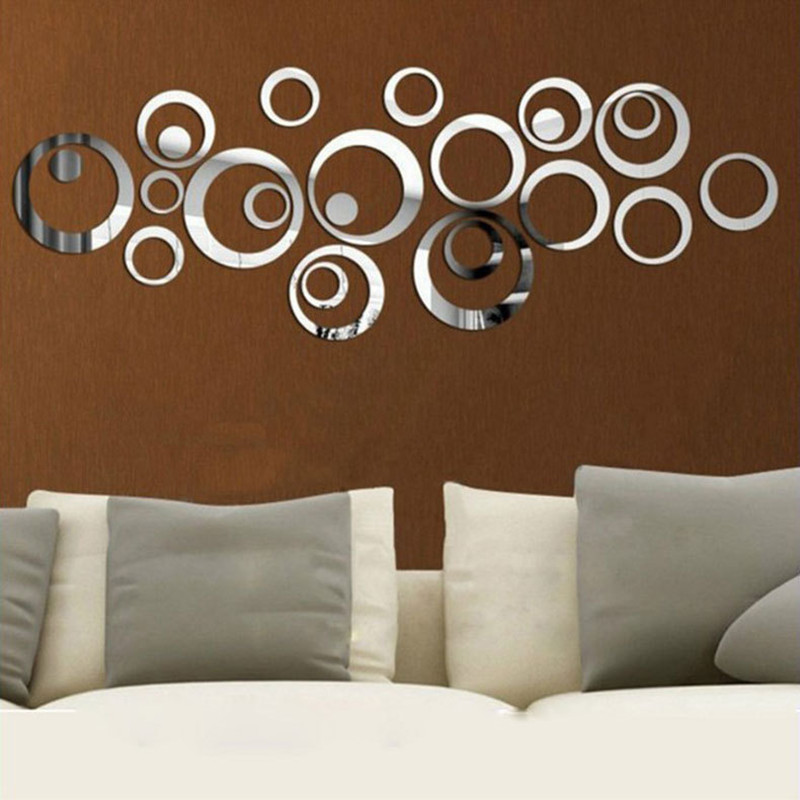 24pcs Circular Mirror Wall Sti - огляд і ціна Home Office Wallpaper
