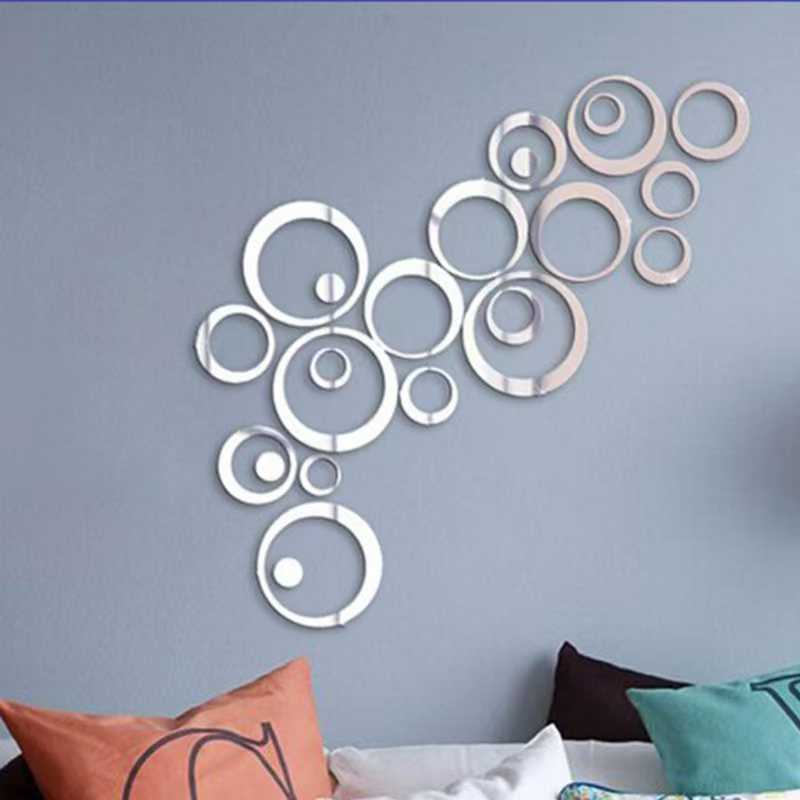 24pcs Circular Mirror Wall Sti - огляд і ціна Home Office Wallpaper